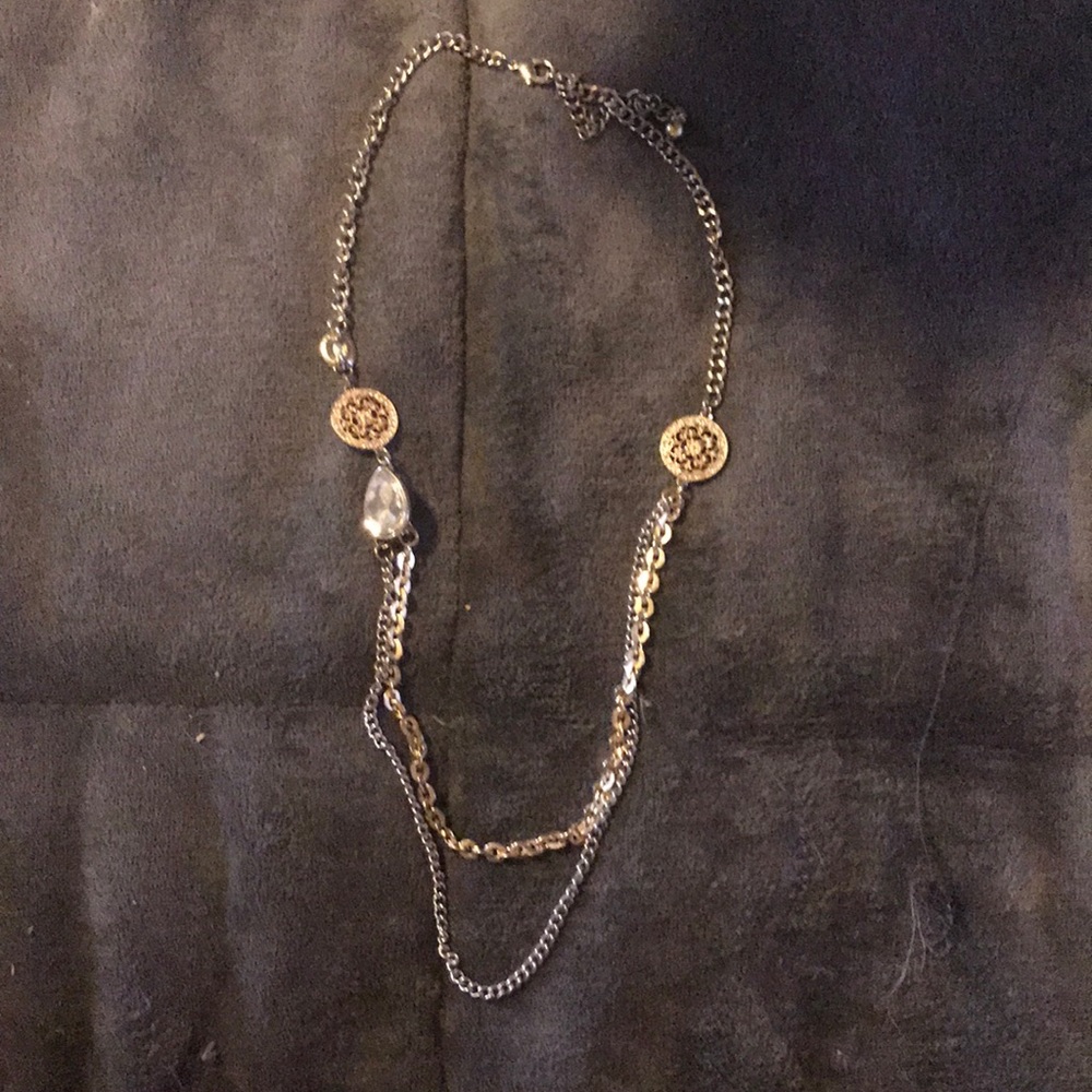 Gold and silver necklace